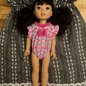 American Girl Pink and White Doll Outfit